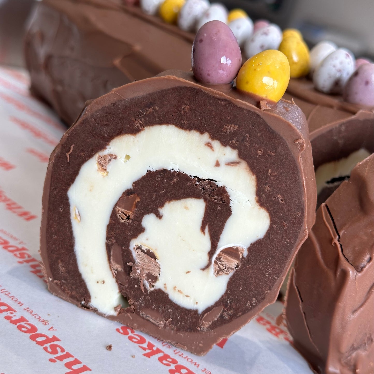 Mini Egg Brownie Roll